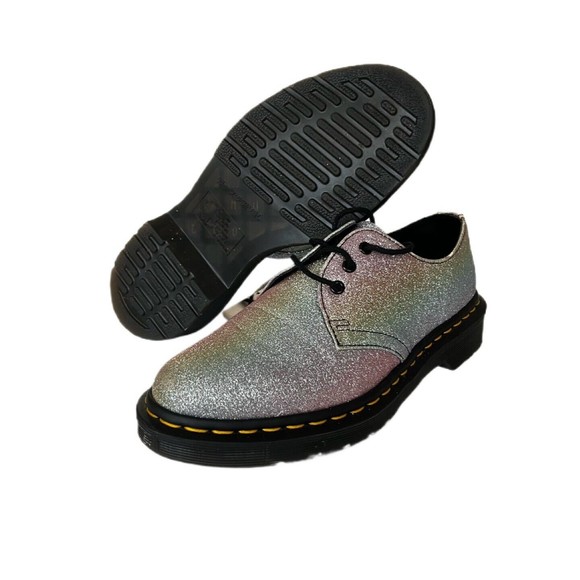 Dr. Martens Shoes - Dr Martens 1461 Pascal Rainbow Unicorn Glitter Oxford Shimmer Shoes Womens Sz 6
